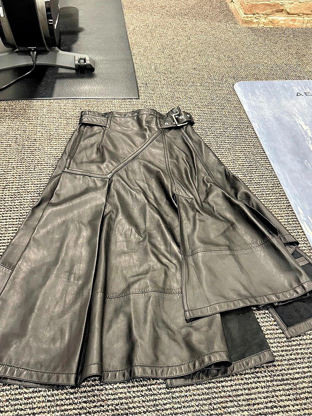 3.1 Phillip Lim Leather Midi Skirt Size 8 Like New